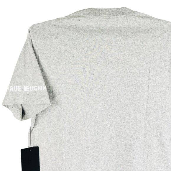 True Religion Mens Heather Grey Strike Crew Neck Short Sleeve T-shirt Medium NWT - Picture 5 of 9